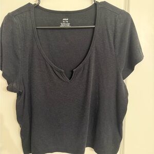 Aerie Classic Black Short Sleeve Tee